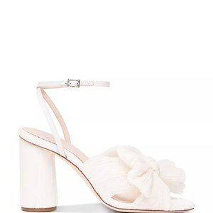 NEW Loeffler Randall Women's Camellia Bow High Heel PEARL Sandals Size 7
